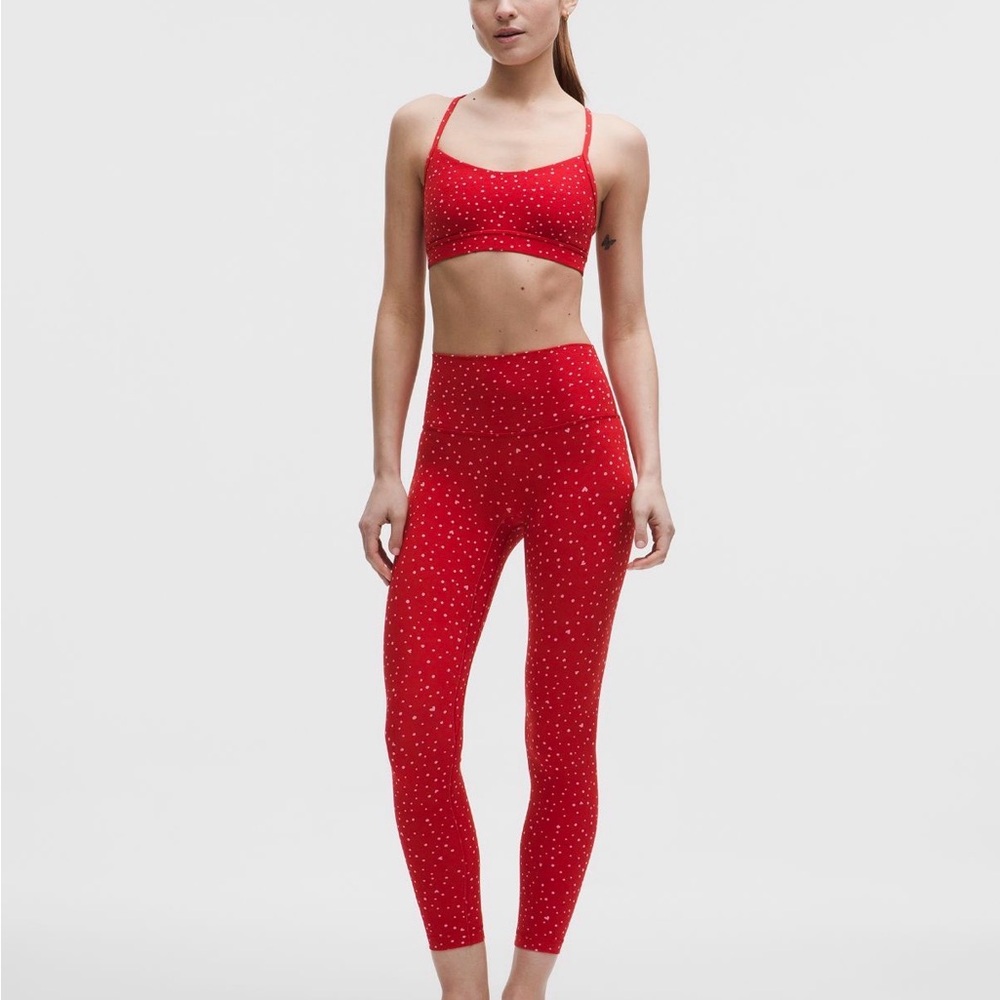 Lululemon Align No line Red heart dot leggings Valentine’s Day